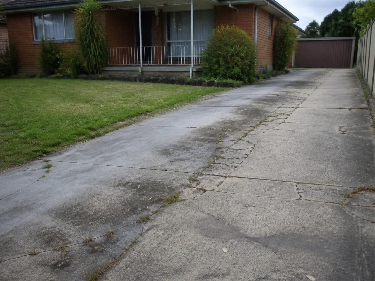 Driveway before
