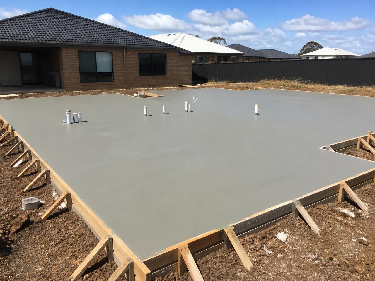 Finished concrete slab